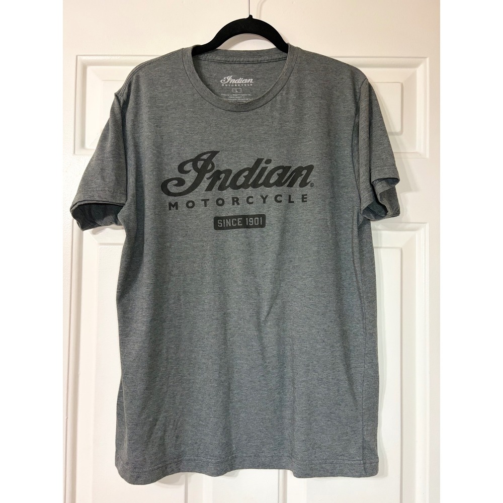 Indian Motorcycle | Graphic Logo Short Sleeve Tee | L || Grey|